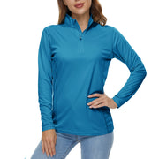 TACVASEN UPF50+ Sneldrogende prestatie-T-shirts met lange mouwen Dameszonbescherming Hardlopen Wandelen Vissen T-shirts Tops Outdoor