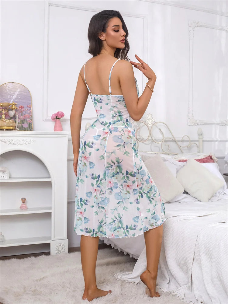 Floral V-Neck Nightdress