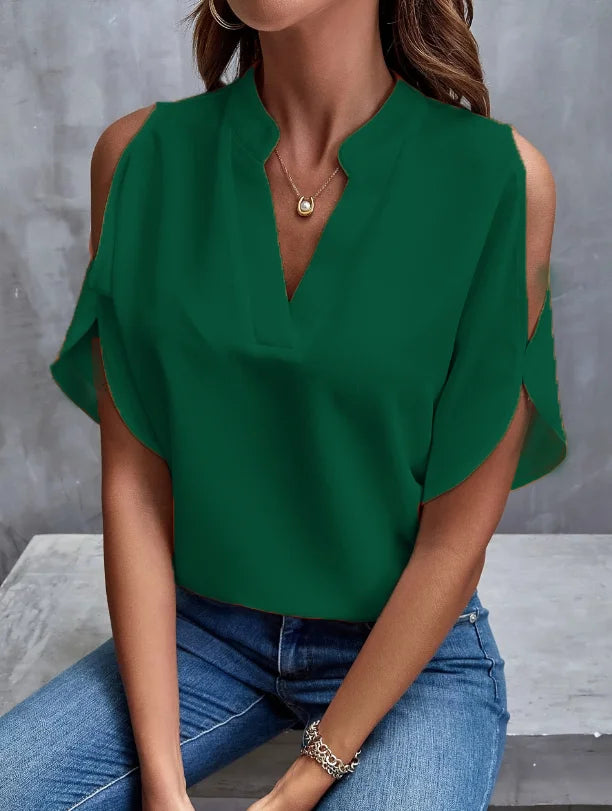 Luna V-Neck Relaxed Blouse