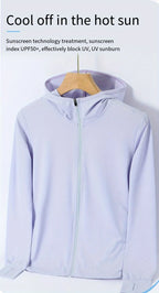 Summer Thin Ice Silk UV Women's Sunscreen Swimwear Jacket Front Zip UPF 50+ Fishing Clothing Couple Sunwear