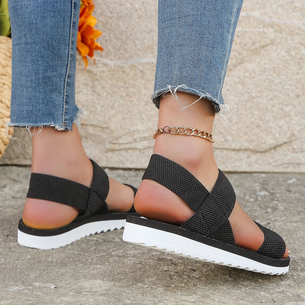 Lace-Up Flat Summer Sandals