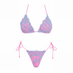 Lace Three-Piece Bikini Cover-Up Set