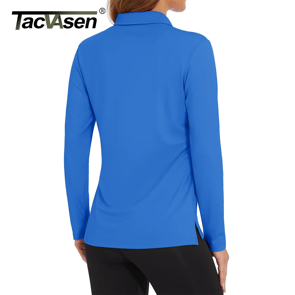 UPF 50+ Long-Sleeve Golf Polo