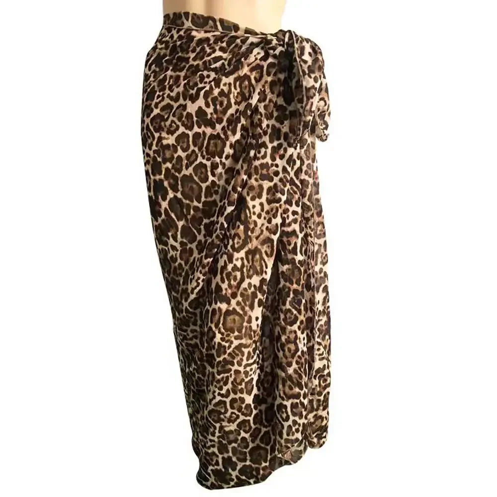Women's Lightweight Chiffon Beach Sarong – Green – Style 2