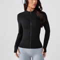 Aurelia Sun Stand Collar Sculpt Jacket – Black, AU 8