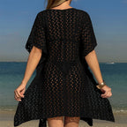Long-Sleeve Wrap Cover-Up Dress