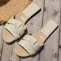 Riviera Woven Flat Slide Sandals