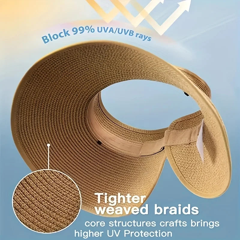 Riviera Oversized Straw Visor