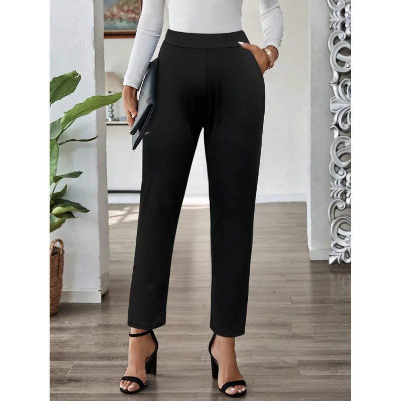 Slim Straight Office Trousers