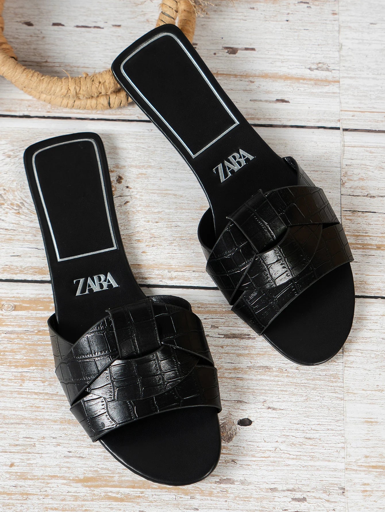 Riviera Woven Flat Slides