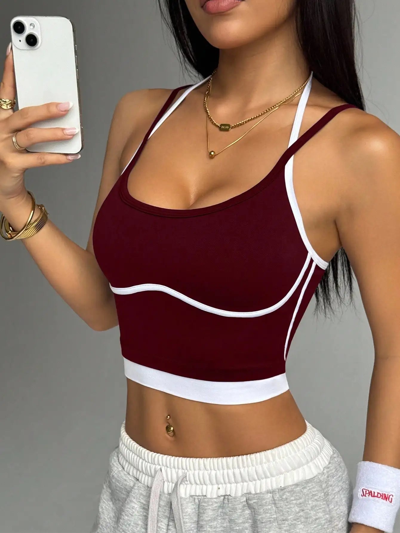 Colourblock Crossback Sports Bra