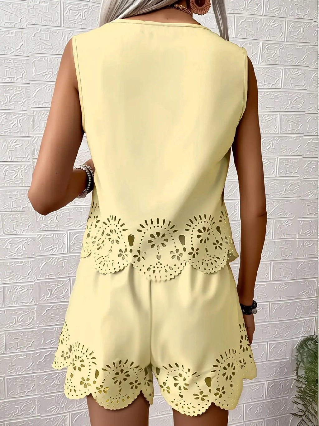 Embroidered Camisole & Shorts Set