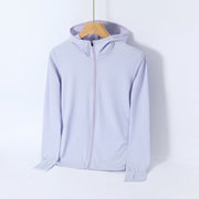 Summer Thin Ice Silk UV Women's Sunscreen Swimwear Jacket Front Zip UPF 50+ Fishing Clothing Couple Sunwear