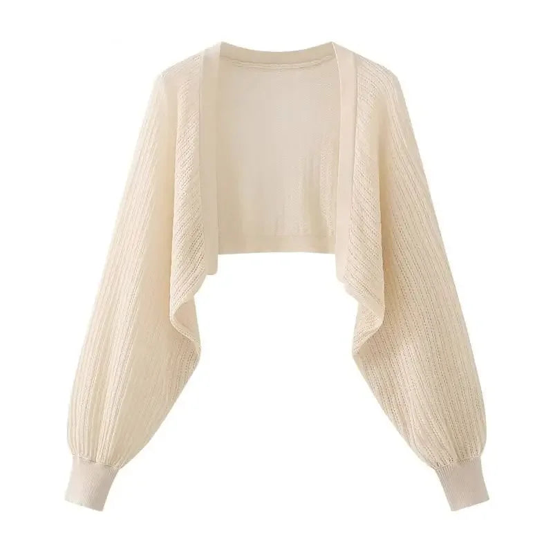 Airlight Cropped Knit Cardigan