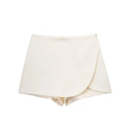 Asymmetric High-Waist Skort