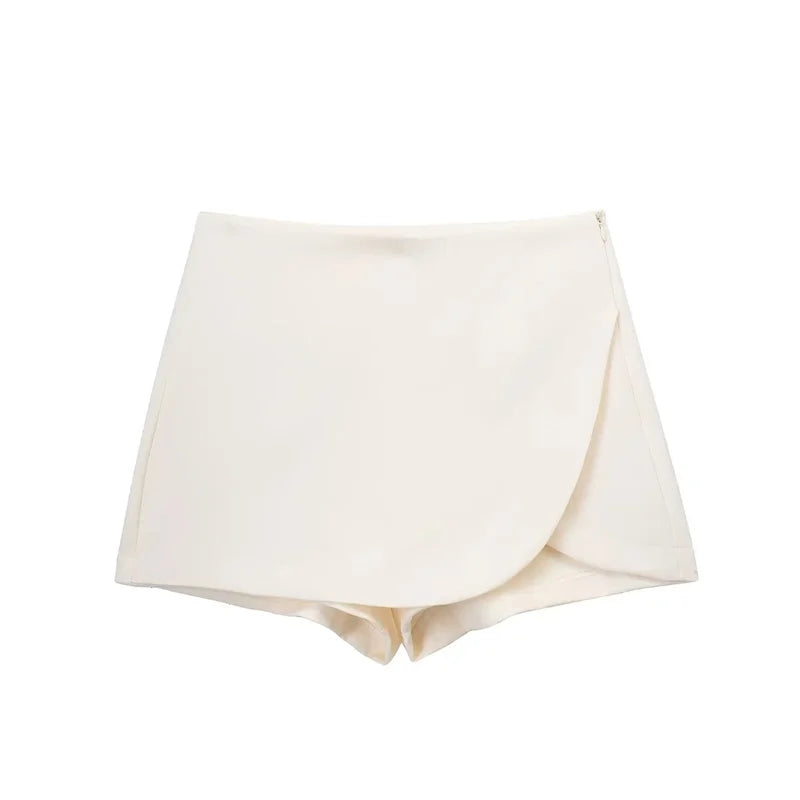 Asymmetric High-Waist Skort