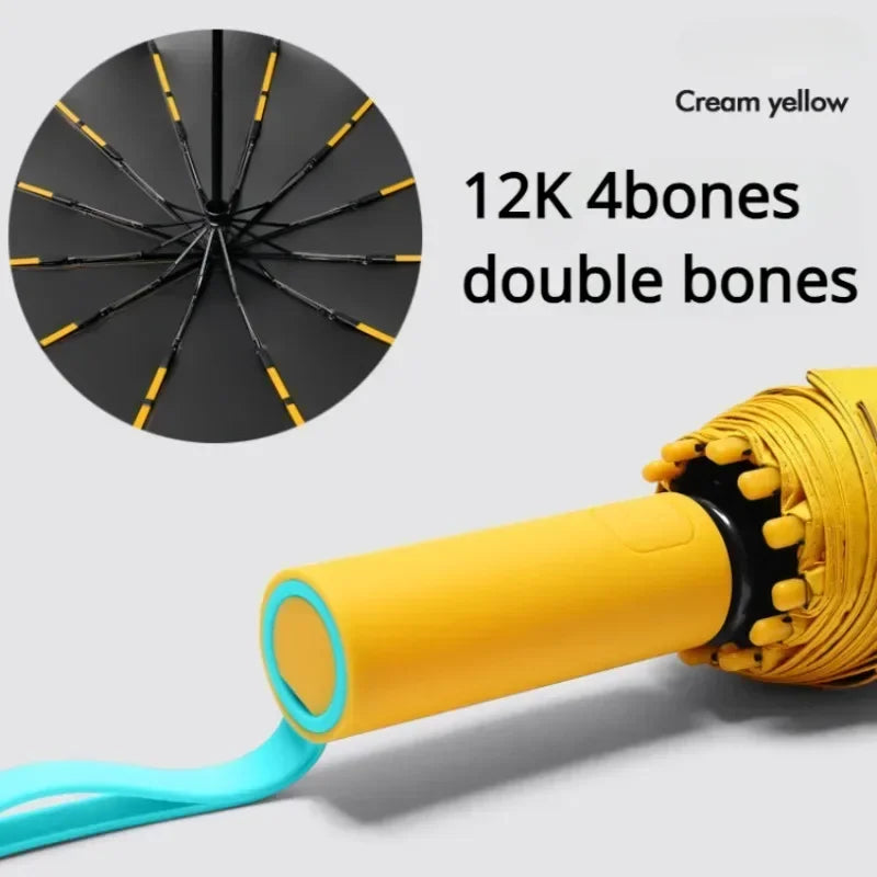 72 Bones Super Strong Windproof Automatic Folding Men Umbrella Reinforced Large Rainproof Sun Protection Umbrellas Women