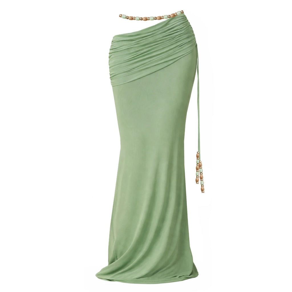 Aurelia Sun Beaded Bikini & Mesh Skirt Set – Green Set 3 – image 9