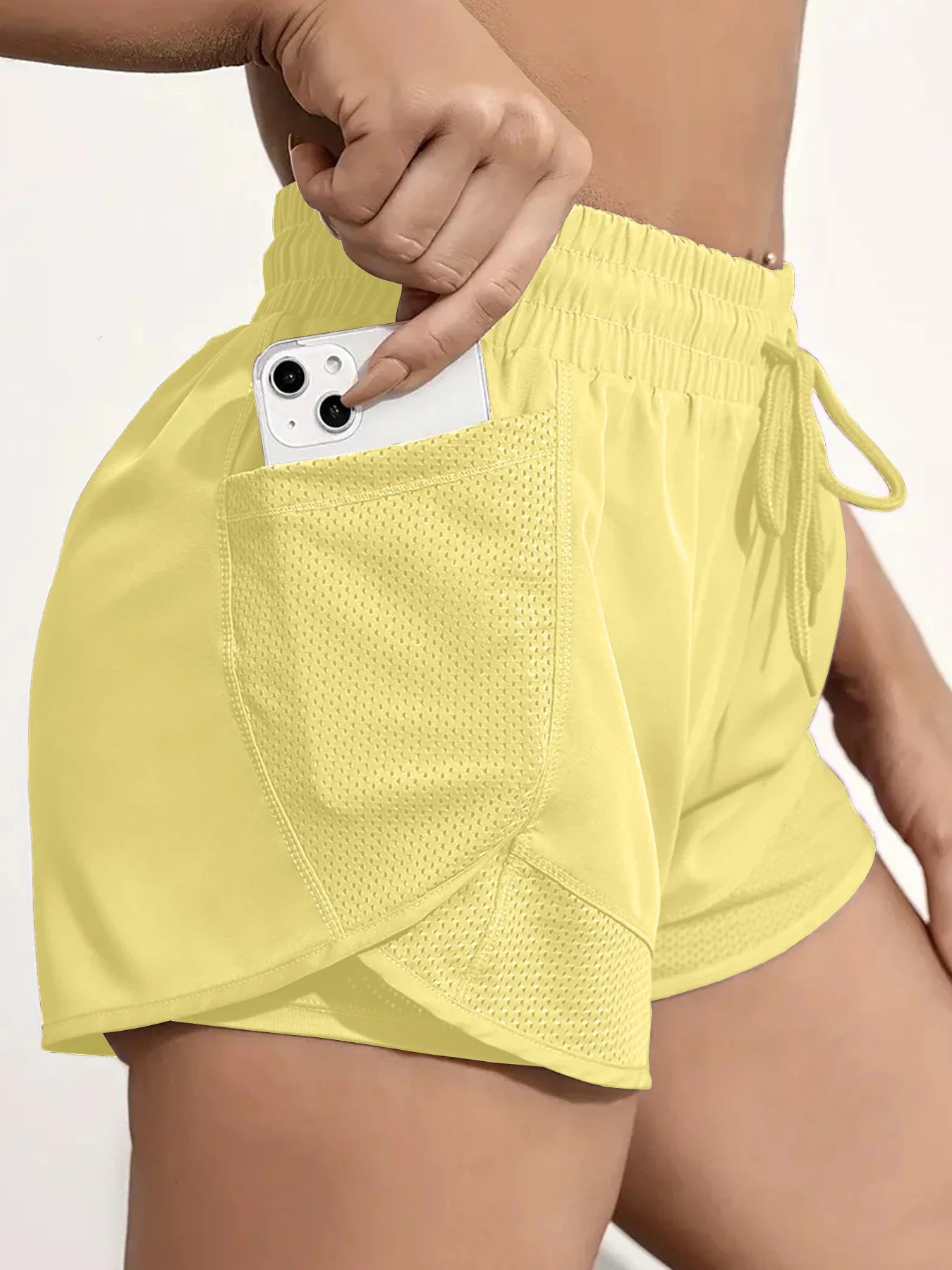 Aurelia Sun 2-in-1 Pocket Training Shorts – Orange – image 13
