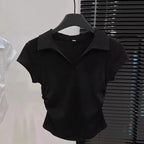 Slim Cotton Crop Tee