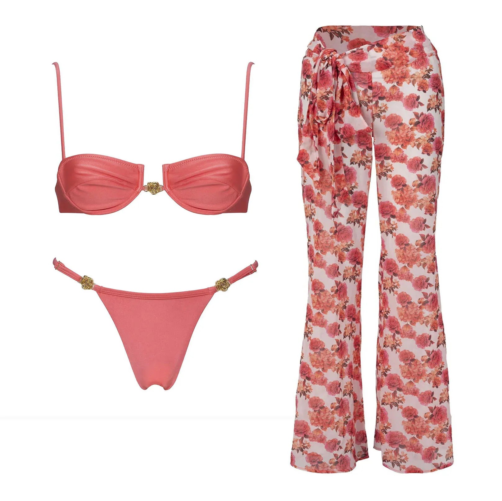 Aurelia Sun Printed Three-Piece Bikini Set – Multi-Colour Bikini 2 – image 11