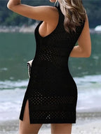 Tassel V-Neck Knit Beach Dress