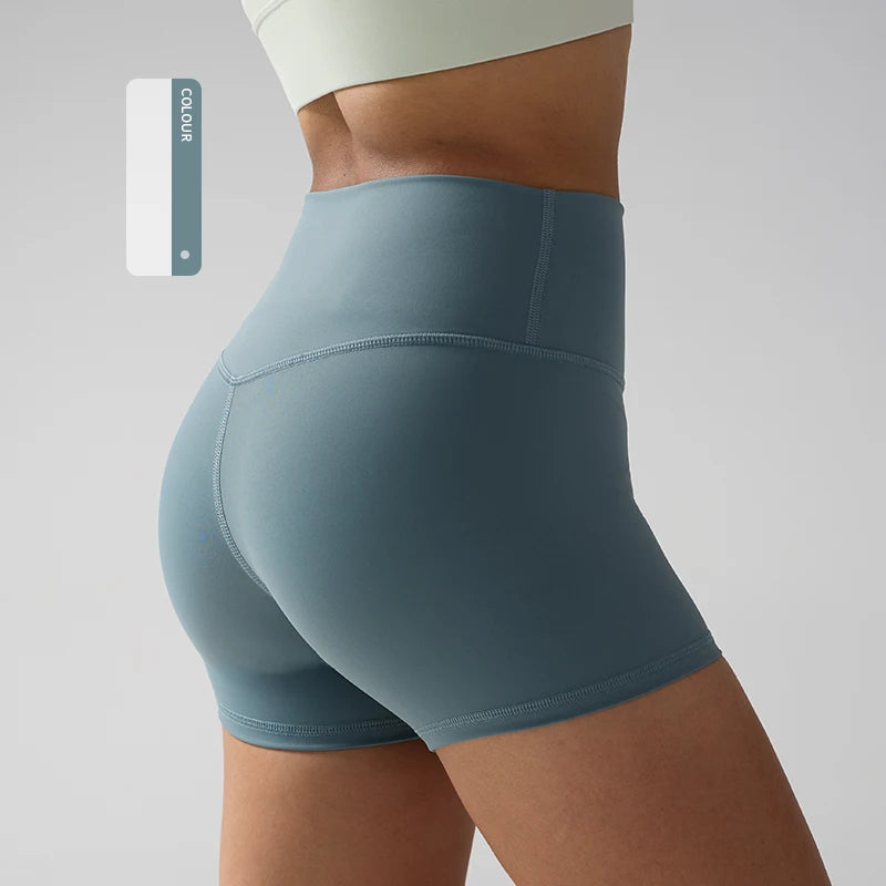 Aurelia Sun Quick-Dry High-Waist Yoga Shorts – Navy Blue – image 22