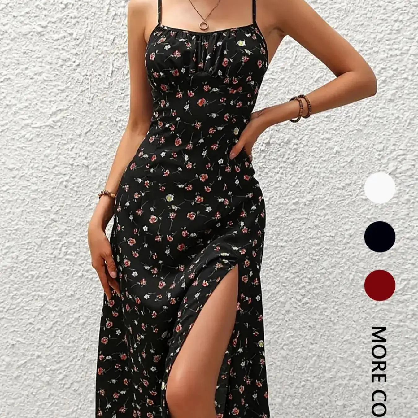 Asymmetric Floral Maxi Dress