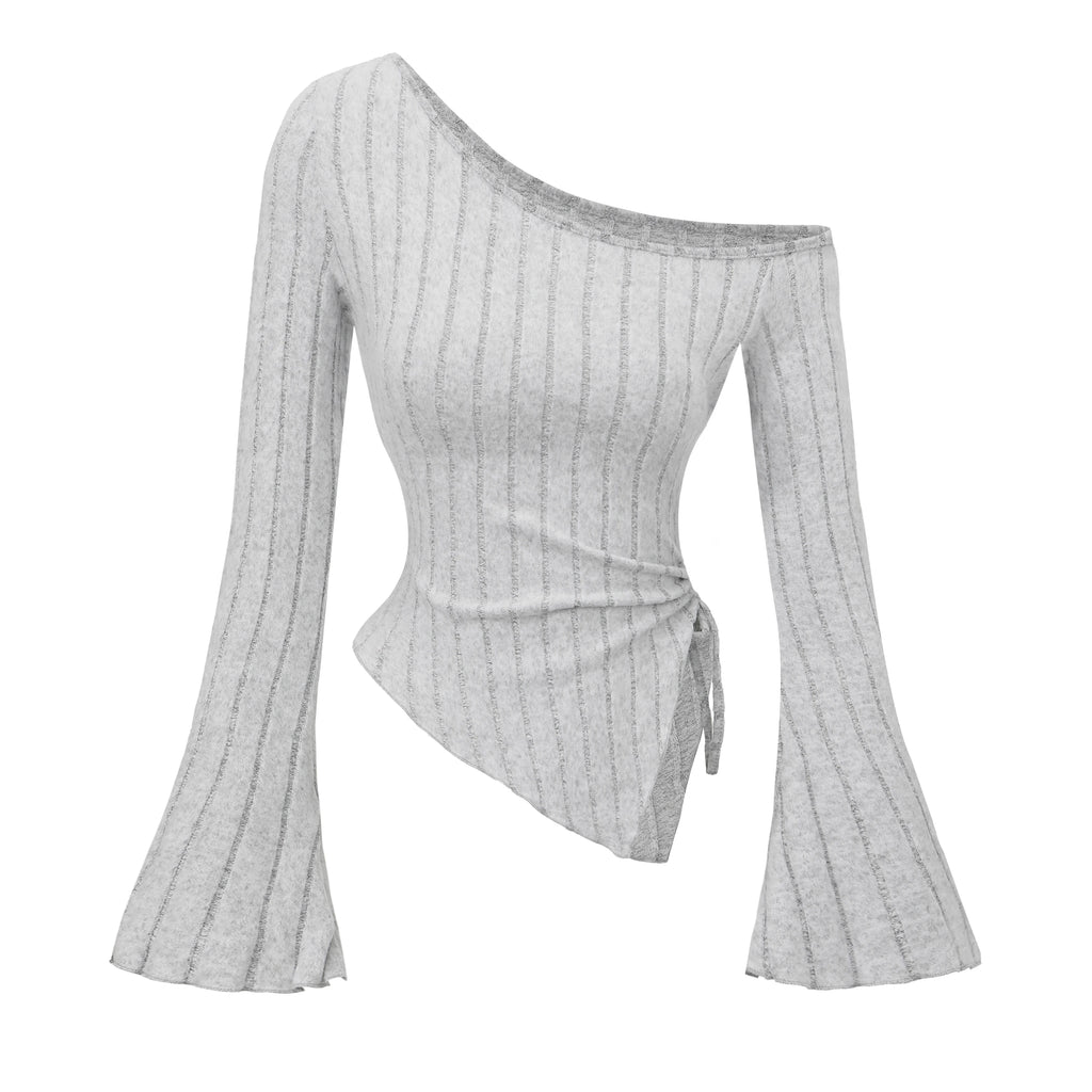Asymmetric Flare-Sleeve Top