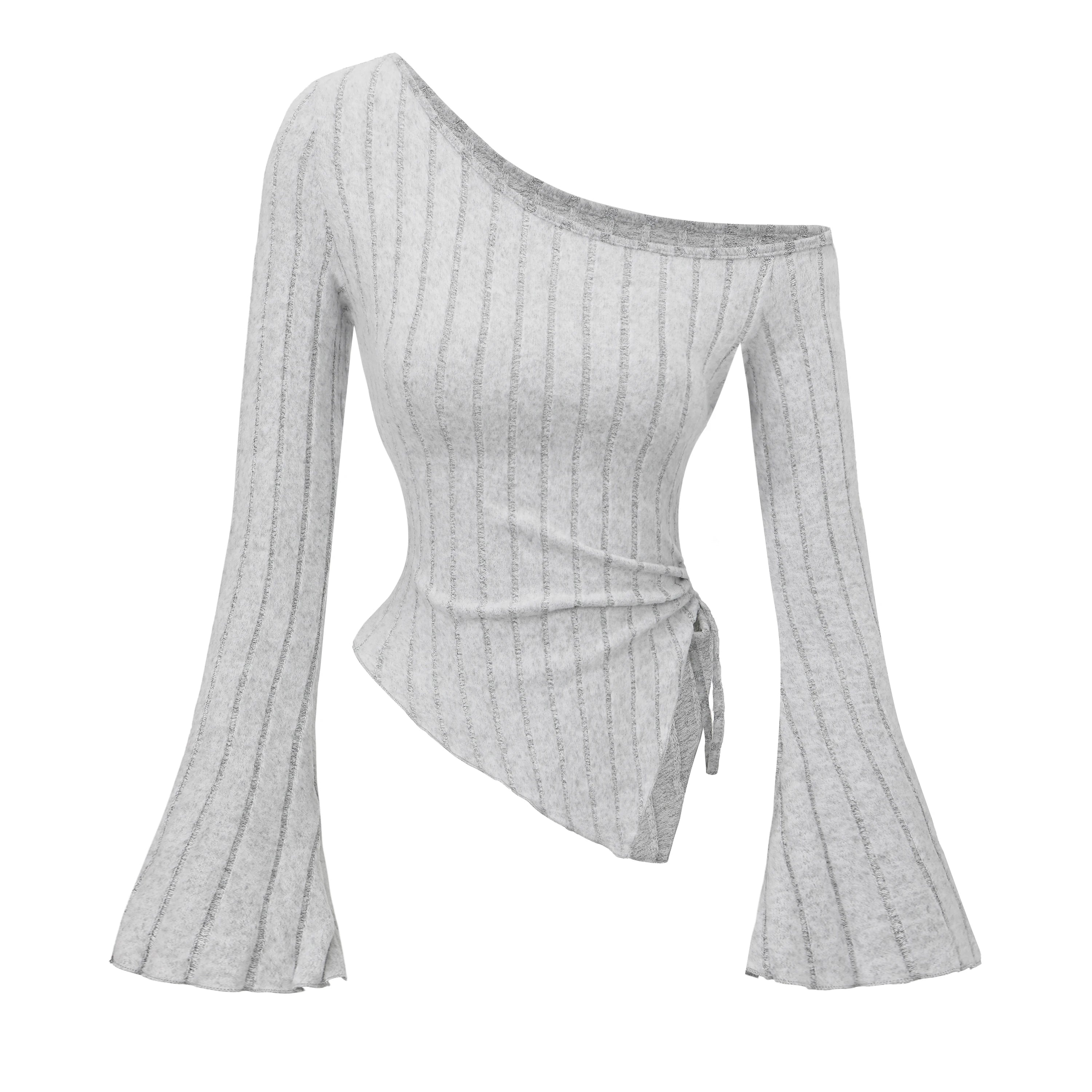 Asymmetric Flare-Sleeve Top