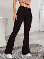 Denim High-Waist Flared Jeans