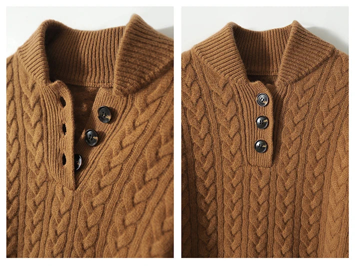 Arden Cable-Knit Cashmere Blend Sweater – Beige