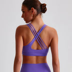 Aurelia Sun Wide-Strap Crossback Sports Bra – Black – image 6