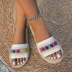 Bohemian Tassel Flat Sandals