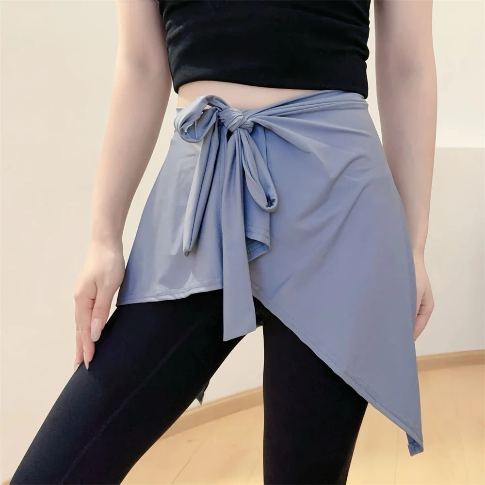 Tie-Wrap Athletic Skirt Overlay