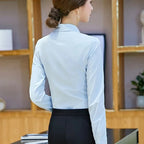 Button-Up Long-Sleeve Blouse