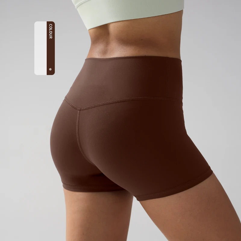 Aurelia Sun Quick-Dry High-Waist Yoga Shorts – Electric Blue – image 14