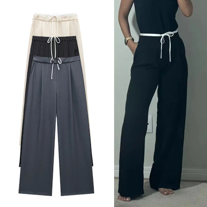 Relaxed High-Rise Wide-Leg Pants