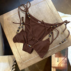 Beaded Bandeau Micro Bikini