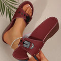 Soft Wedge Slide Sandals