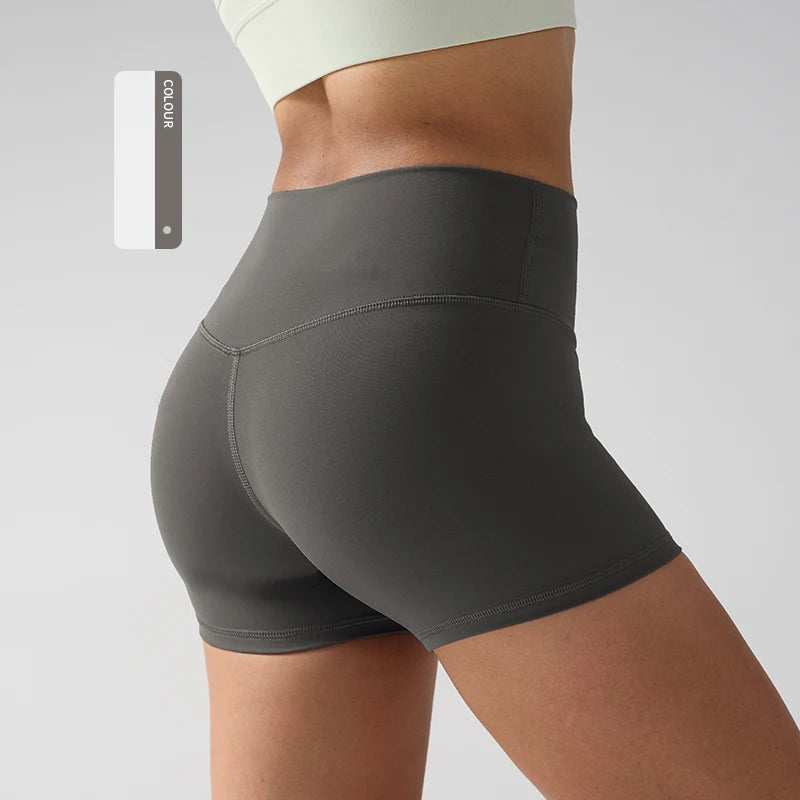 Aurelia Sun Quick-Dry High-Waist Yoga Shorts – Electric Blue – image 16
