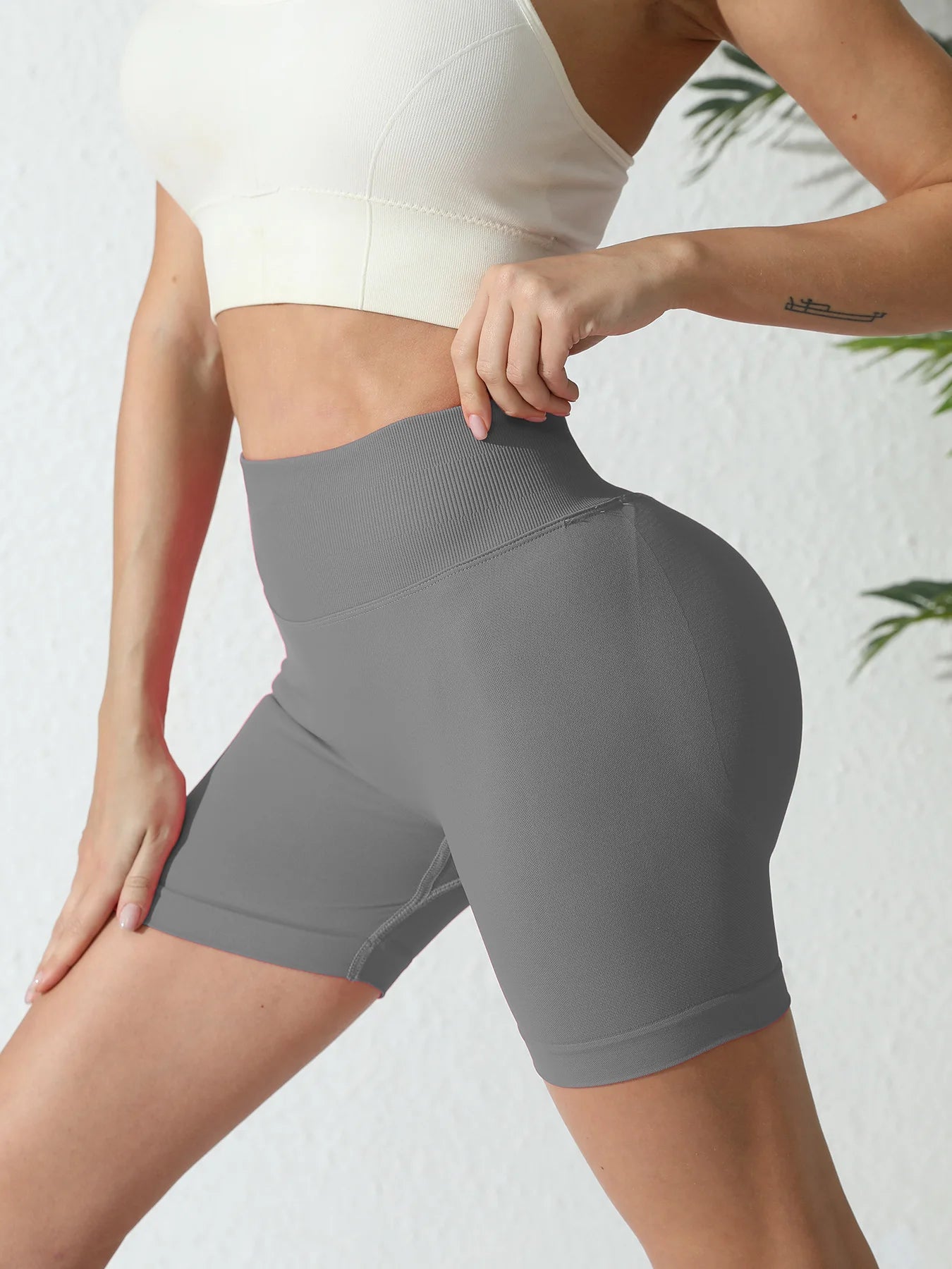 High-Rise Stretch Yoga Shorts