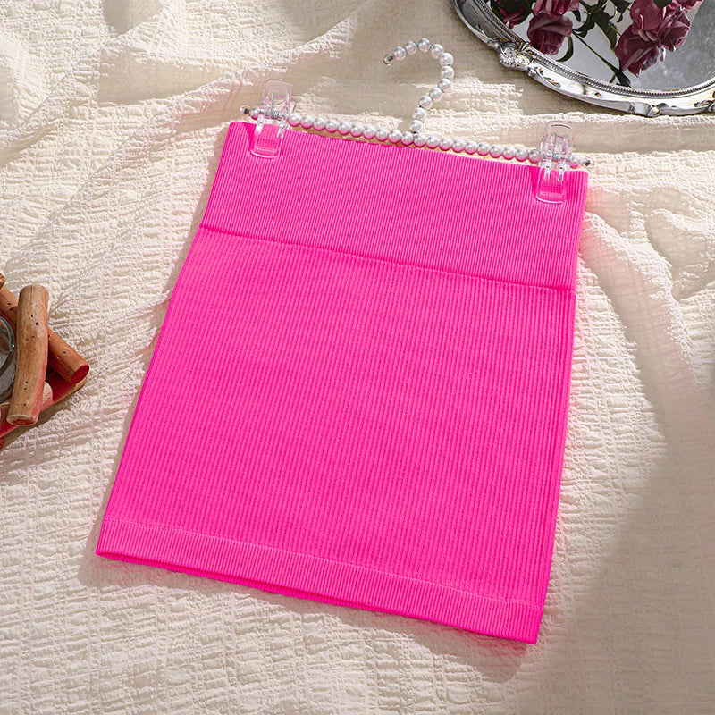 Knitted High-Waist Pencil Skirt