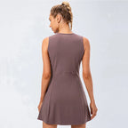 Aurelia Sun Sleeveless Tennis Dress & Shorts Set – Purple – image 2