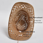 Shell-Trim Woven Straw Sun Hat