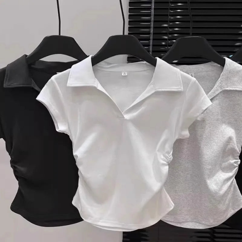 Slim Cotton Crop Tee
