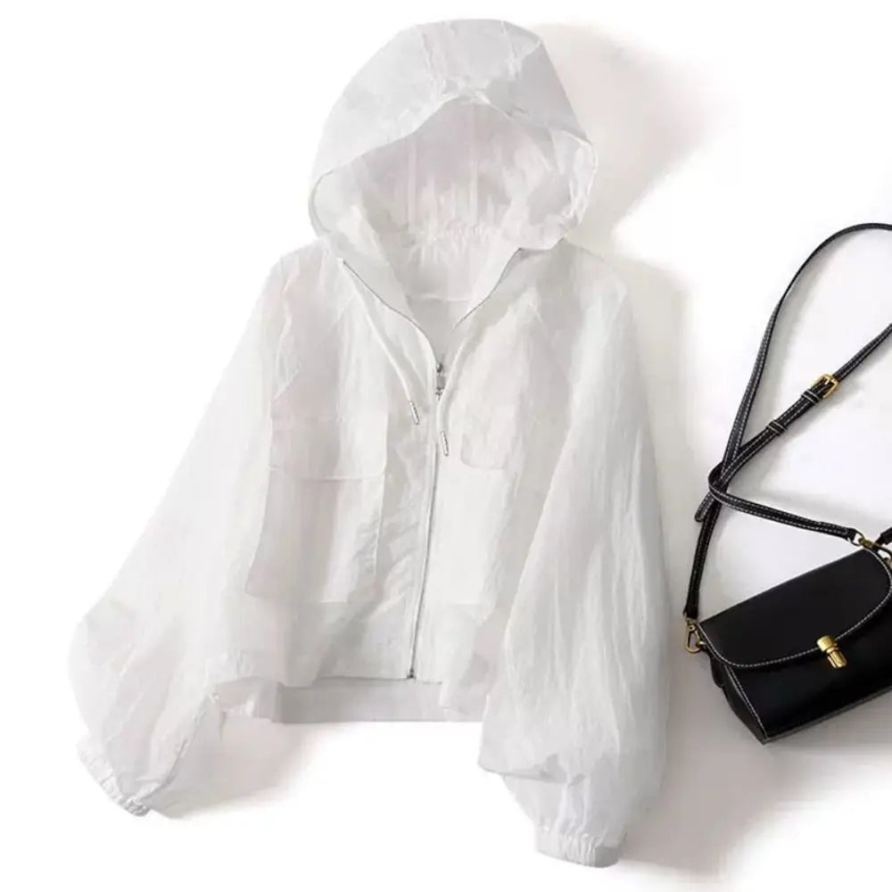Simplicity Thin Sunscreen Clothing Anti UV Loose Summer Long Sleeved Jacket Waterproof Quick Dry Women's Coat Outdoor Sports