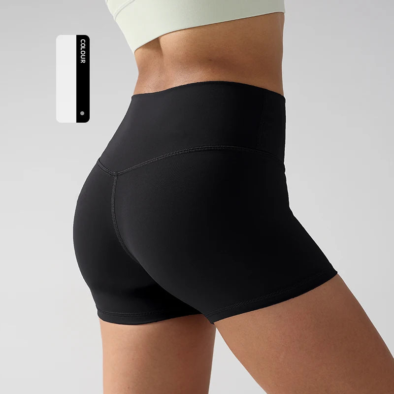 Aurelia Sun Quick-Dry High-Waist Yoga Shorts – Pink Coffee – image 19