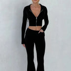 Knit Zip Hoodie & Pants Set