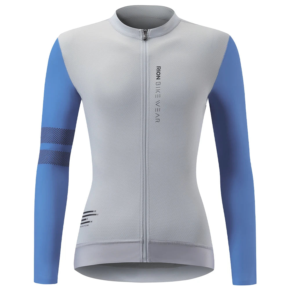 RION Women Cycling Jersey Long Sleeves Shirts Mountain Bike MTB Jerseys Pro Bicycle Clothing T-Shirt Outdoor Sports UPF 50+
